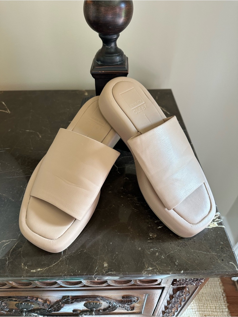Dolce Vita Beige Slide Sandals